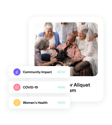 textbless Raise Funds User Interface